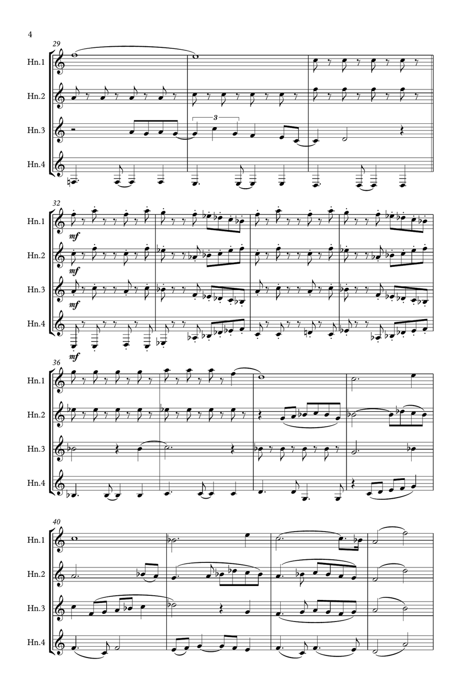 God Only Knows Brass Quartet scores gallery preview page 4