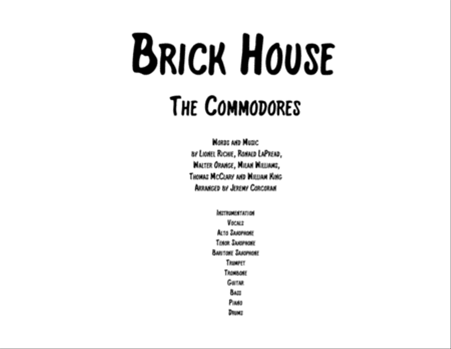 Brick House Voice scores gallery preview page 1
