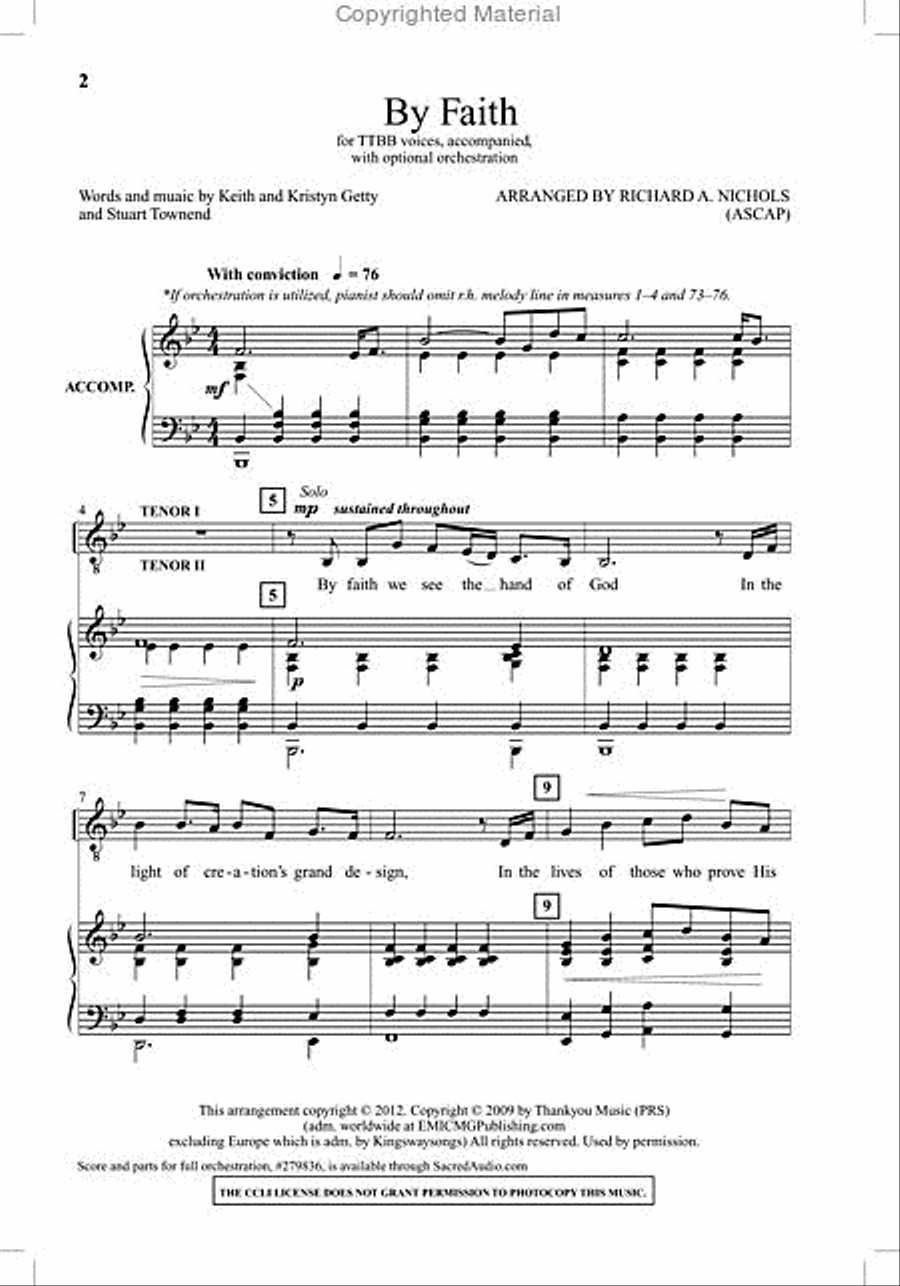 By Faith TTBB scores gallery preview page 2