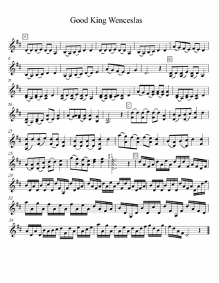 Good King Wenceslas - Solo Violin