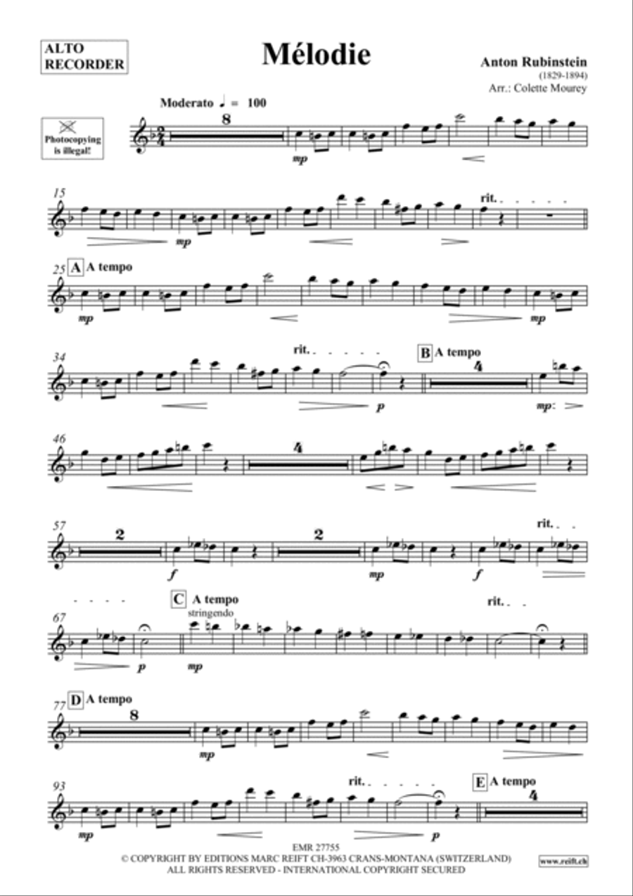 Melodie Alto Recorder scores gallery preview page 2