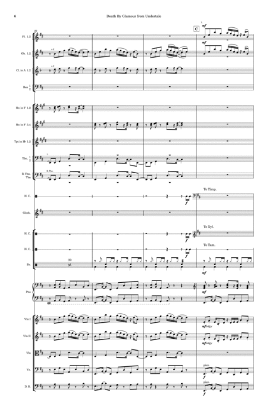 Death By Glamour Full Orchestra scores gallery preview page 6