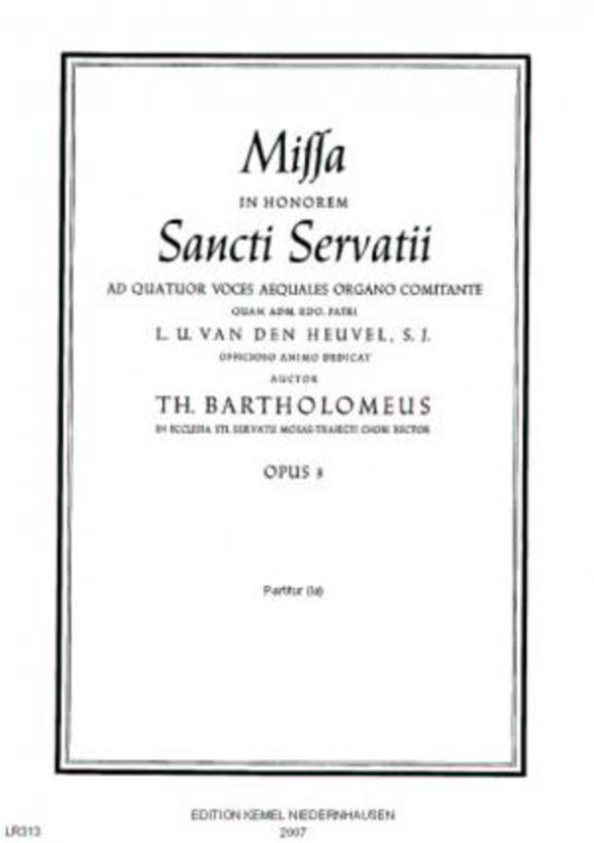 Missa in honorem Sancti Servatii