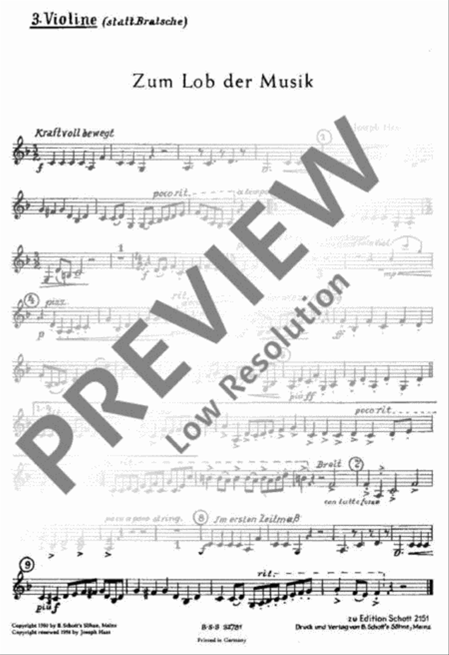 Zum Lob der Musik TB scores gallery preview page 2