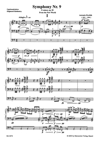 Symphony, No. 9, Op. 95 'From the New World'