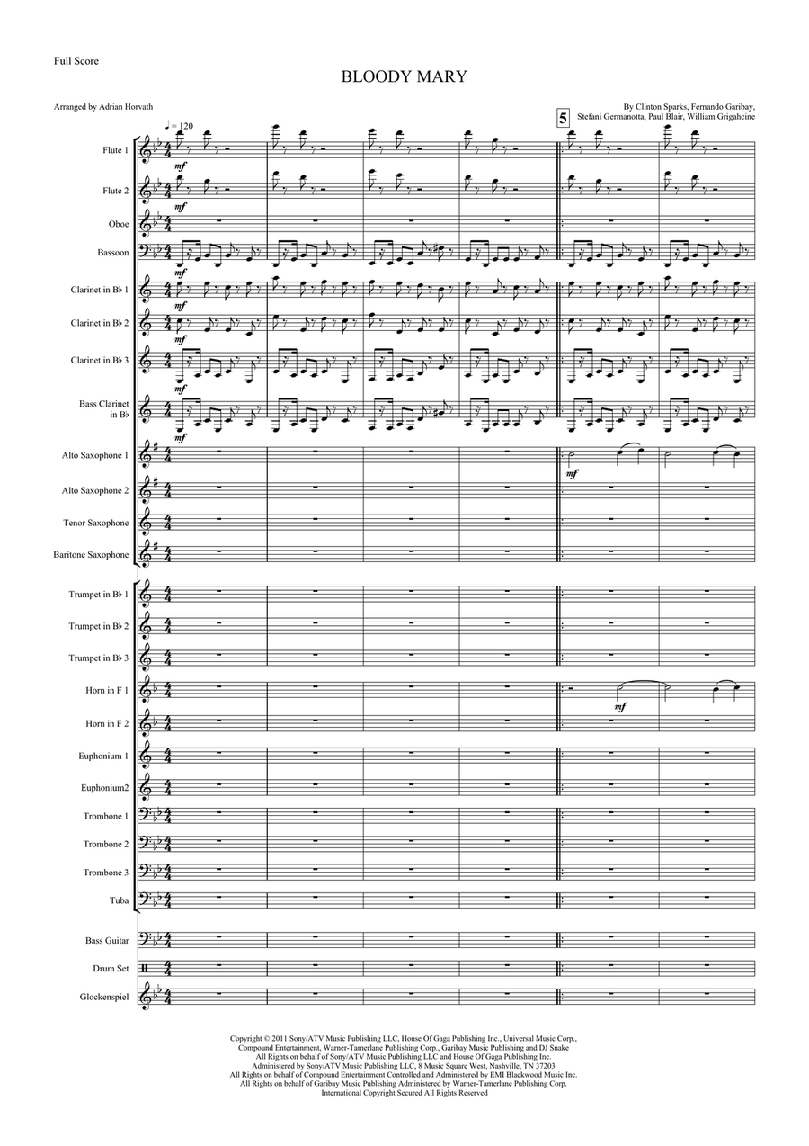 Bloody Mary Bloody Mary Concert Band scores gallery preview page 3