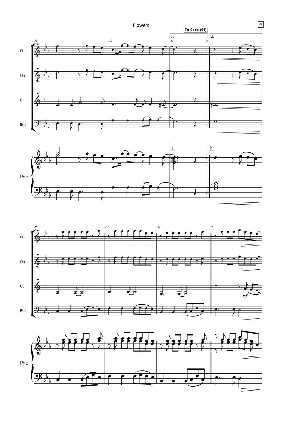 Flowers Small Ensemble scores gallery preview page 4