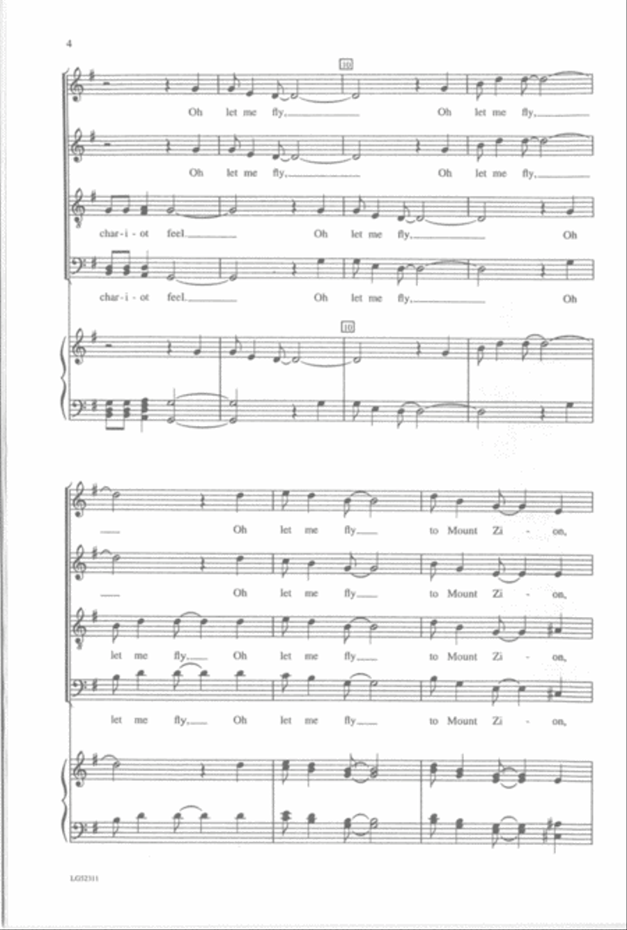 Let Me Fly Let Me Fly 4-Part scores gallery preview page 3