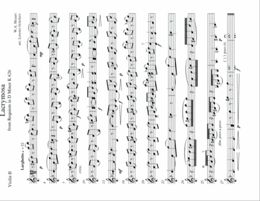 Lacrymosa String Quartet scores gallery preview page 2