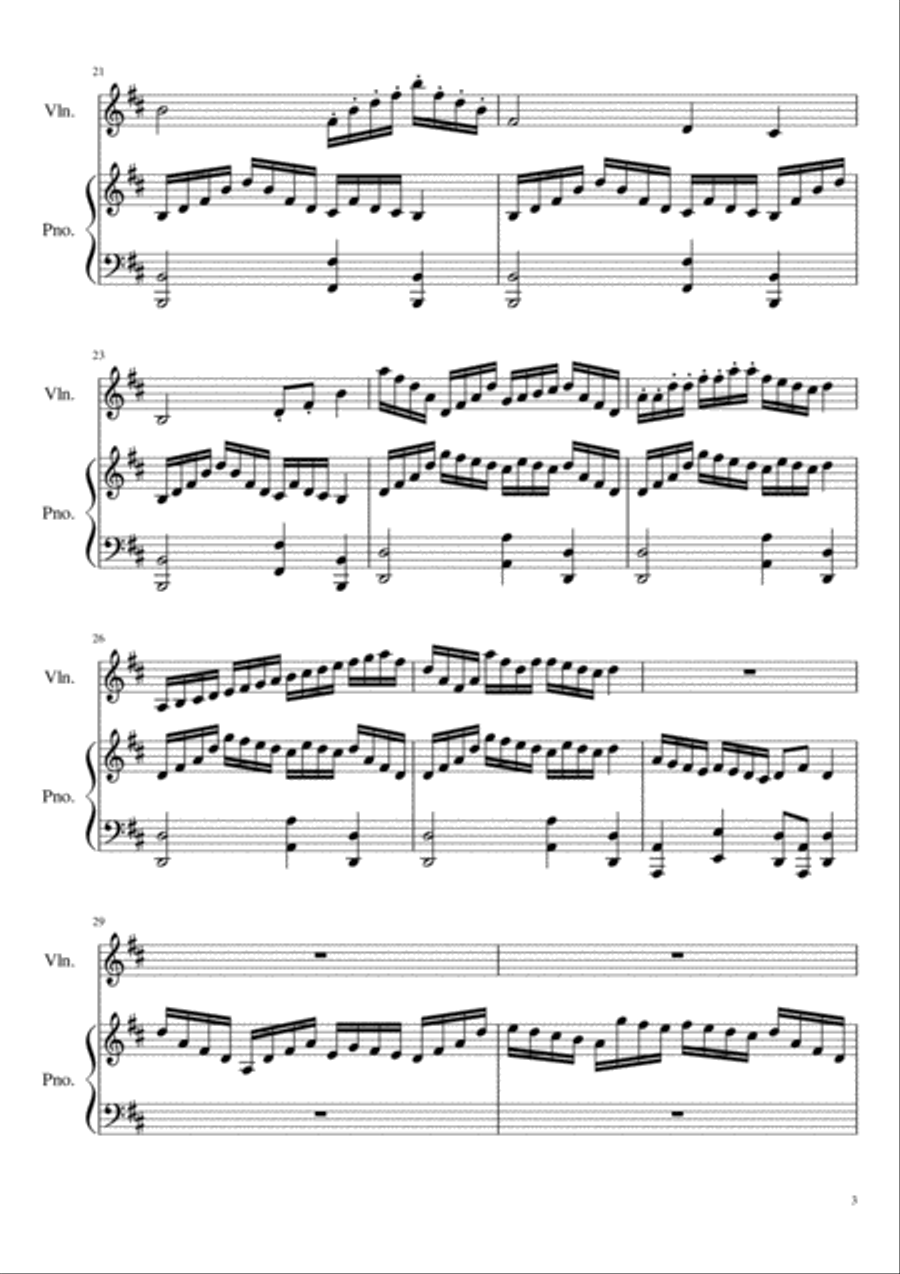 Sonata for violin and piano 1 Violin scores gallery preview page 3