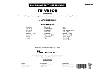 Book cover for Tu Valor (Your Value) - Conductor Score (Full Score)