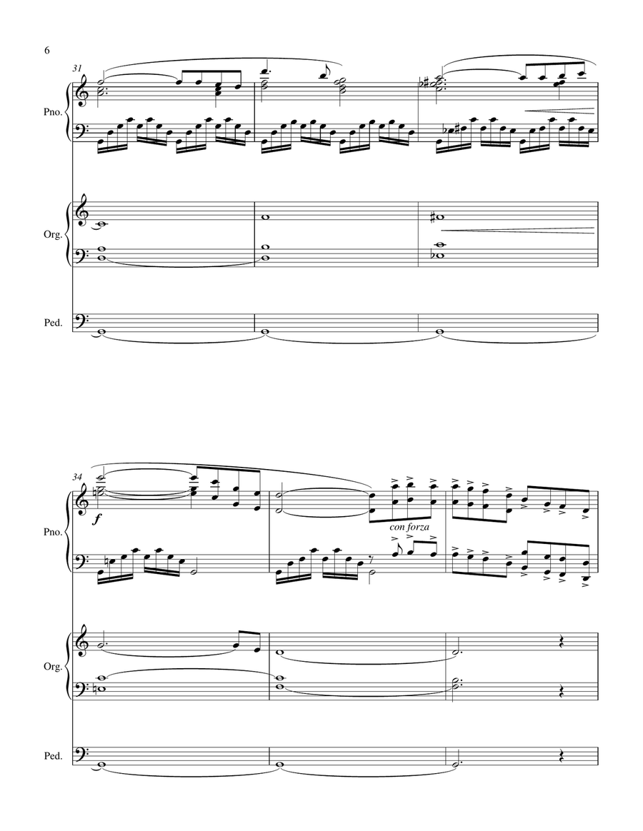 Meditation (Ave Maria) Bach-Gounod (Piano & Organ Duet) Organ Accompaniment scores gallery preview page 6