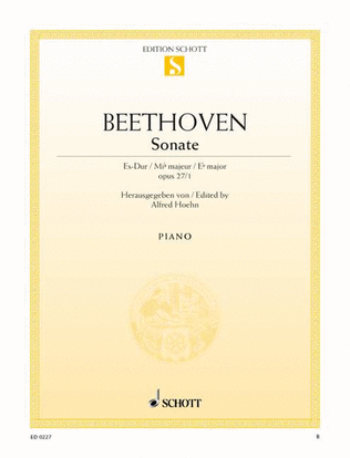 Book cover for Sonata E-flat major, Op. 27/1