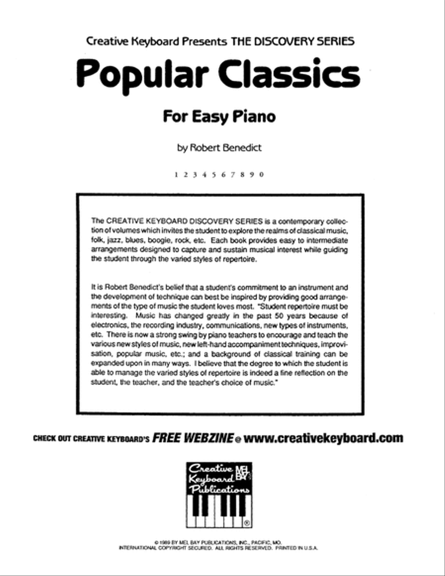 Popular Classics for Easy Piano