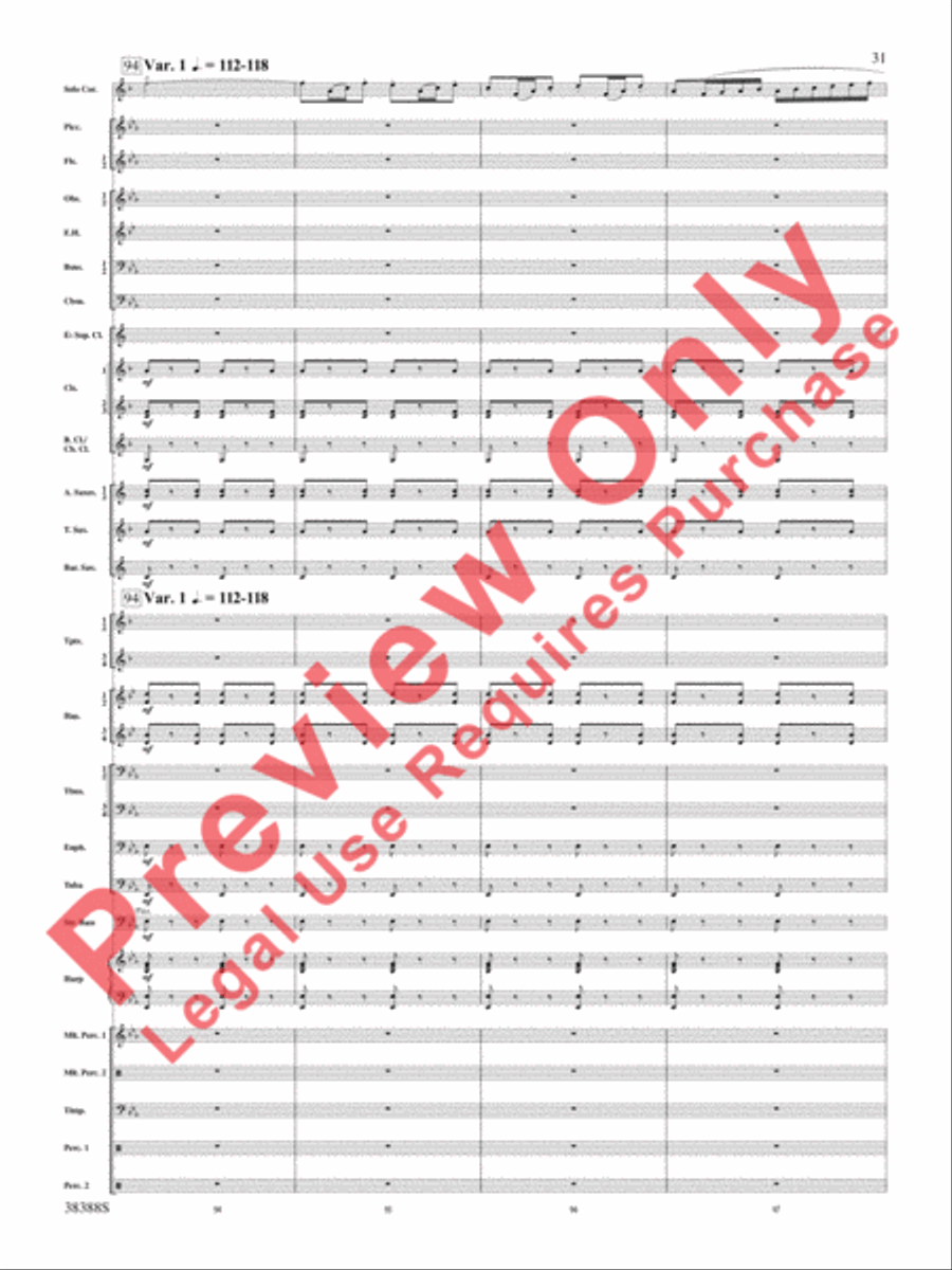 Napoli Napoli Concert Band scores gallery preview page 32