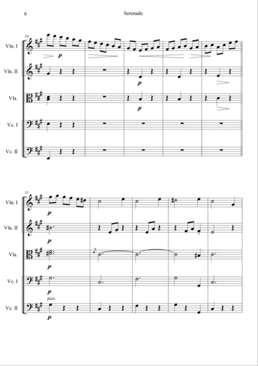 Serenade for Strings in E Major Op.22, II String Orchestra scores gallery preview page 6