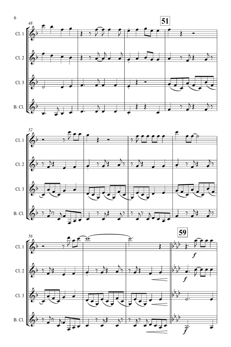 Summer Of '69 Clarinet Quartet scores gallery preview page 6