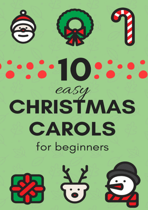 Book cover for 10 Easy Christmas Carols for Flute Beginners (Music for Children)