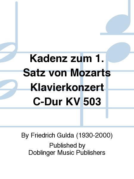 Kadenz zum 1. Satz von Mozarts Klavierkonzert C-Dur, KV 503