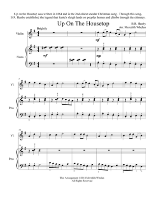 Christmas Duets for Violin & Piano: Up On The Housetop