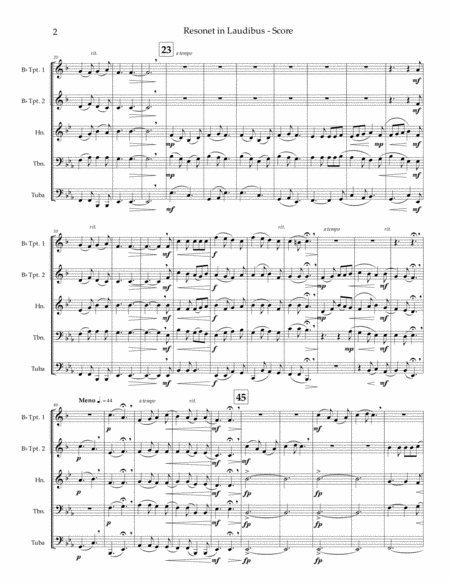 Resonet in Laudibus ("Joseph Dearest, Joseph Mine") - brass quintet by Traditional German Carol Horn - Digital Sheet Music