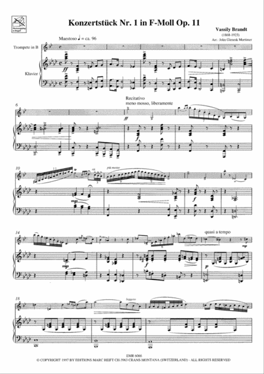 Konzertstuck No. 1 Trumpet Solo scores gallery preview page 4