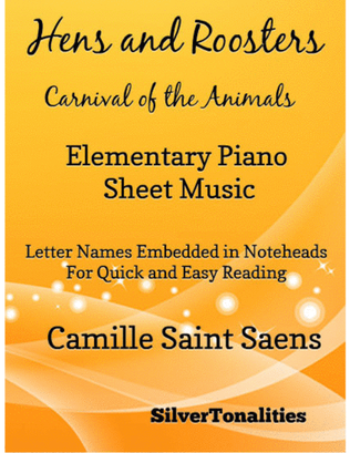 Book cover for Hens and Roosters Carnival of the Animals Elementary Piano Sheet Music