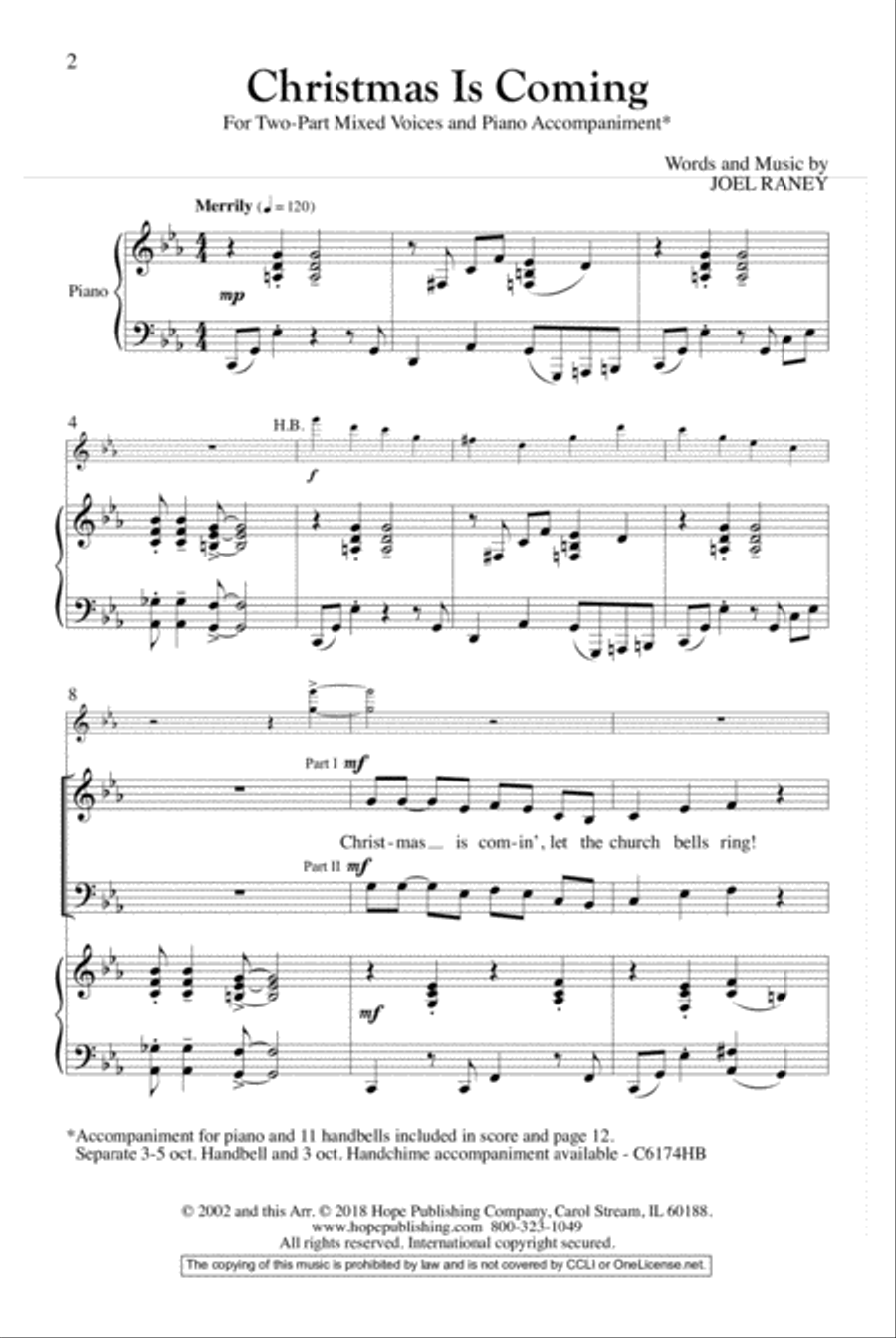 Christmas Is Coming Choir scores gallery preview page 12