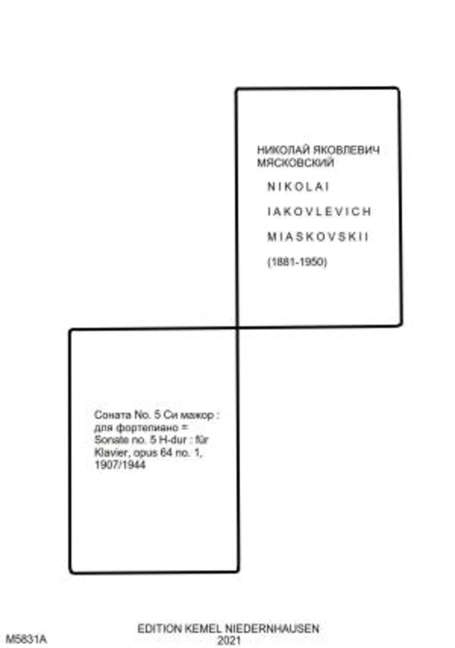 Sonate no. 5 H-dur Sonate no. 5 H-dur Piano Solo scores gallery preview page 1