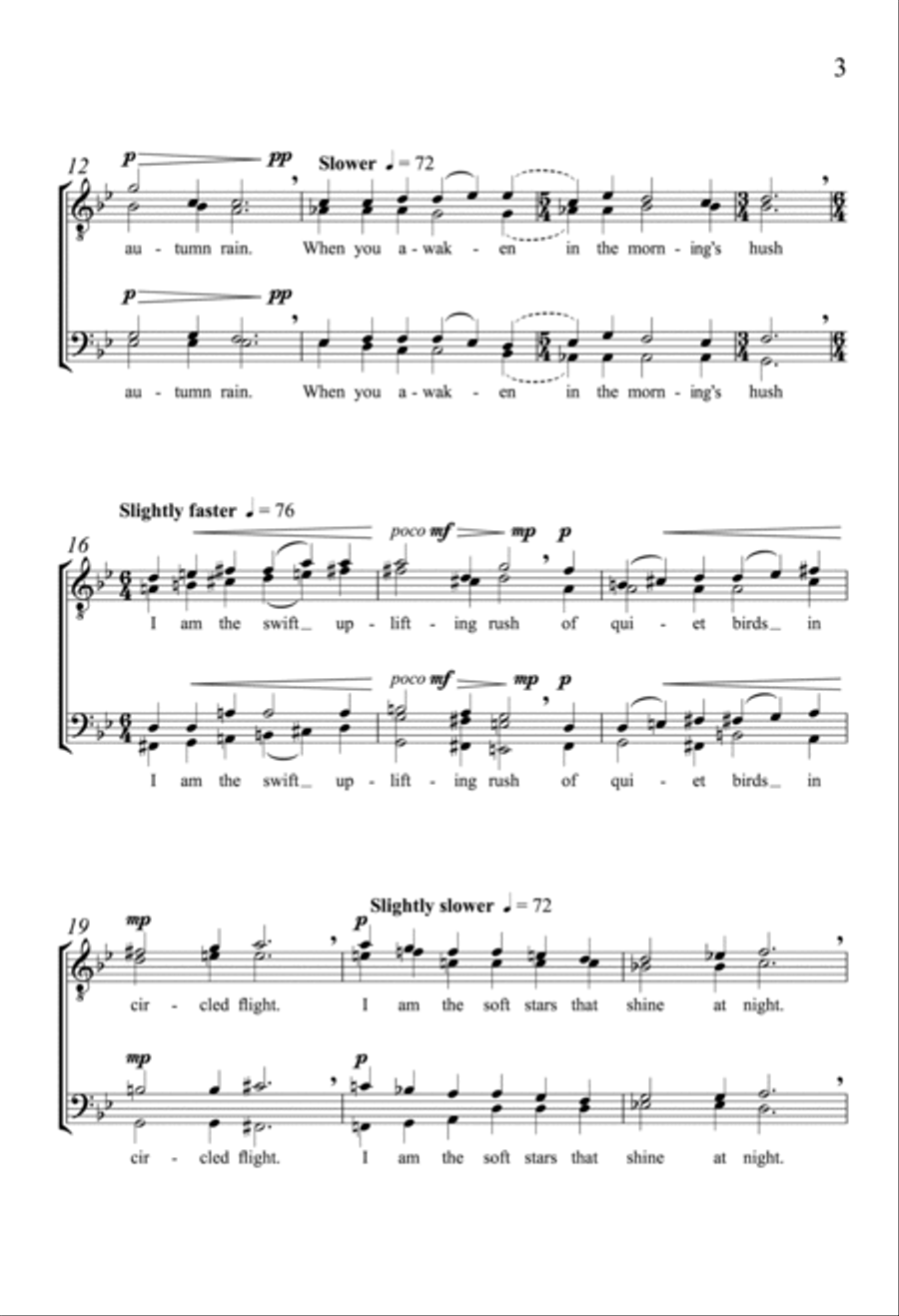 Do not stand at my grave and weep TTBB scores gallery preview page 2
