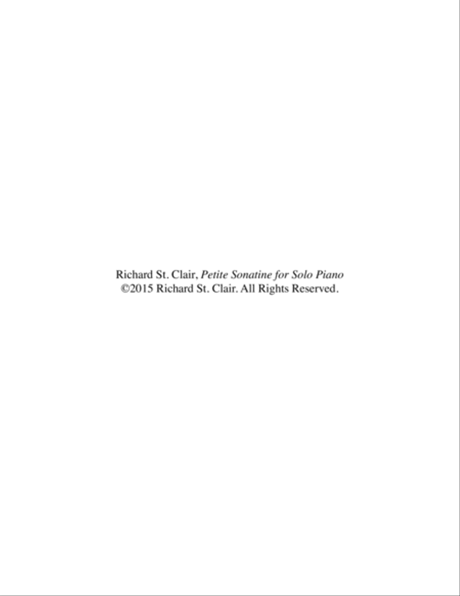 Petite Sonatine for Solo Piano (2015) Piano Solo scores gallery preview page 2