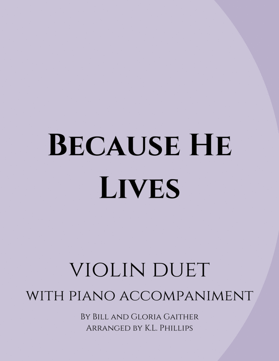 Because He Lives String Duet scores gallery preview page 1
