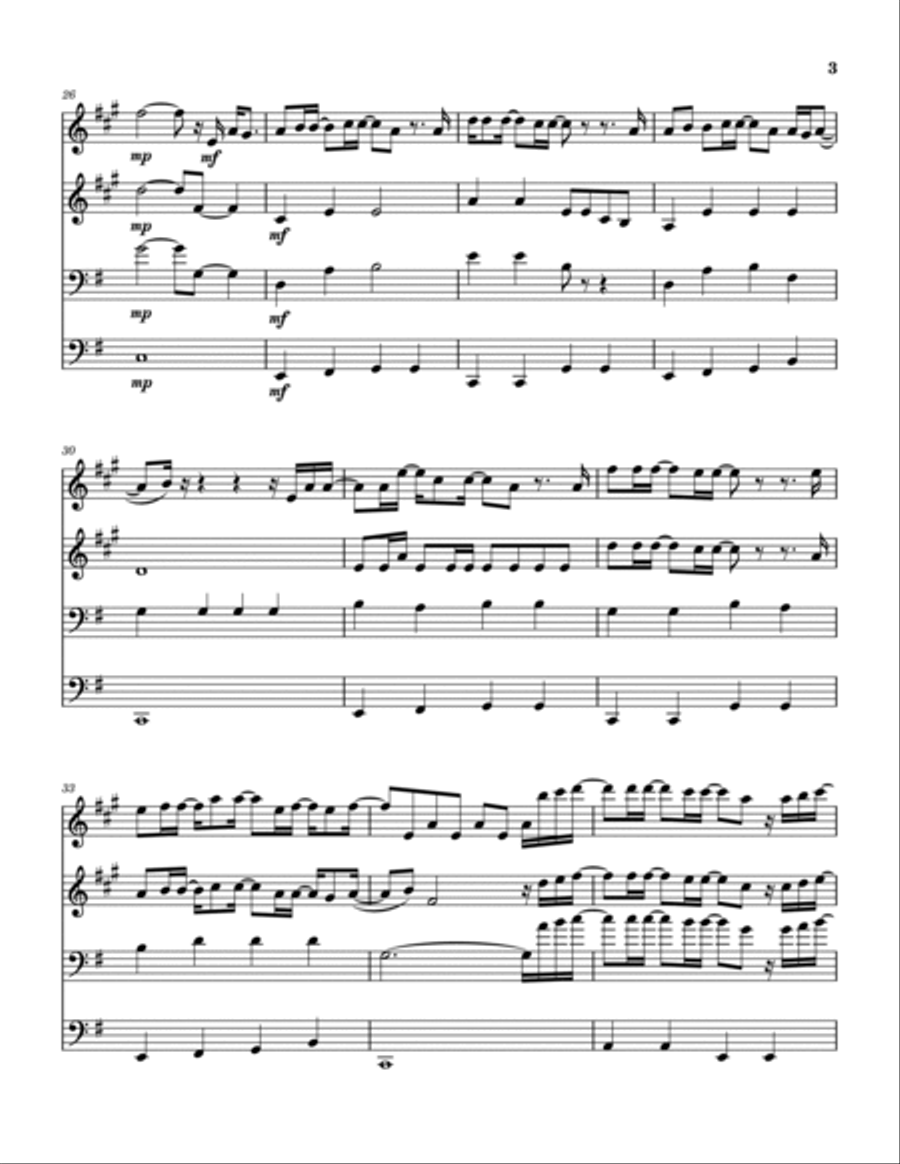 Manger Throne Brass Quartet scores gallery preview page 4