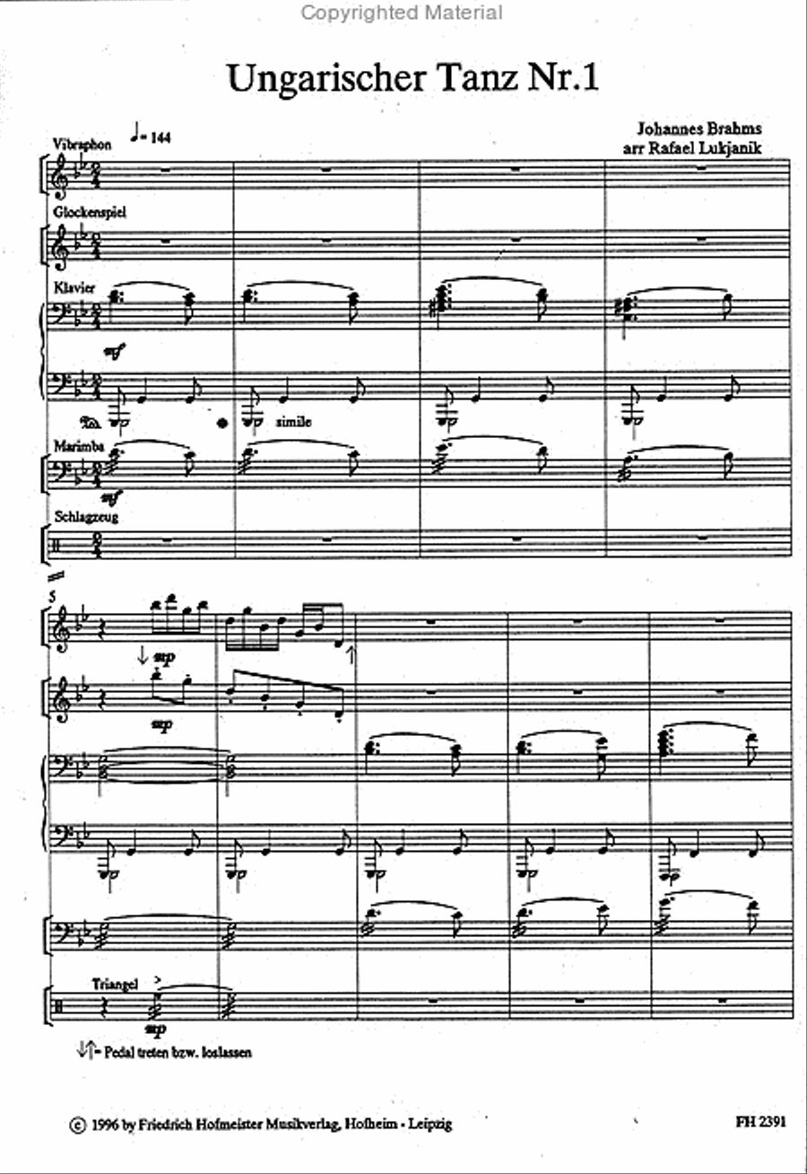 Ungarischer Tanz Nr. 1 Piano scores gallery preview page 2