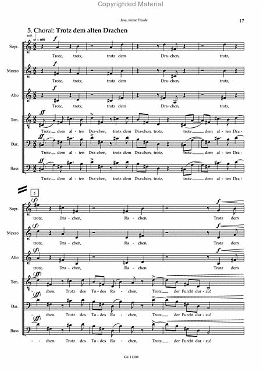 Jesu, meine Freude Choir scores gallery preview page 7