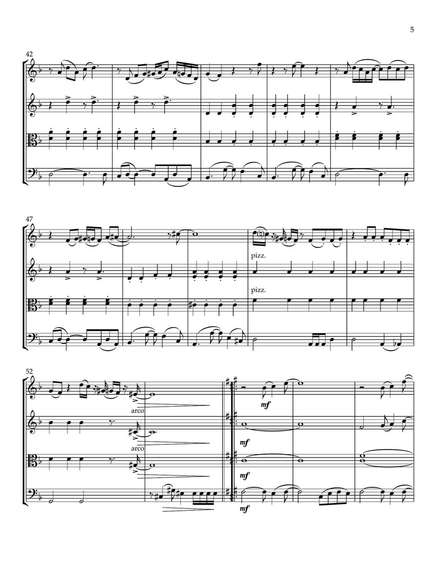 Just You 'n' Me String Quartet scores gallery preview page 6
