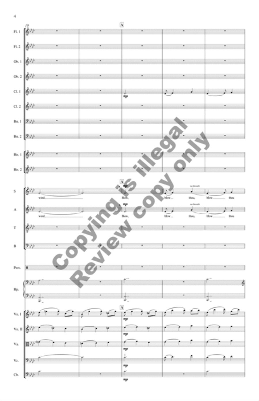 Blow, Blow, Thou Winter Wind (Orchestra Score) Choir scores gallery preview page 6