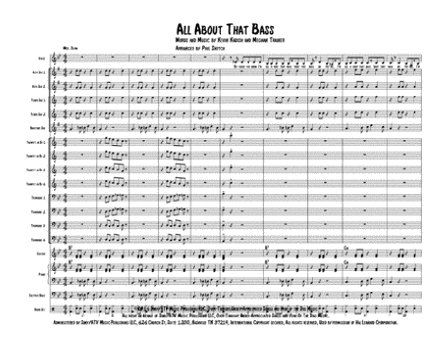 All About That Bass Small Ensemble scores gallery preview page 2