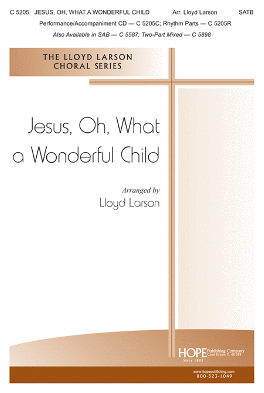 Jesus, Oh, What a Wonderful Child 4-Part scores gallery preview page 1