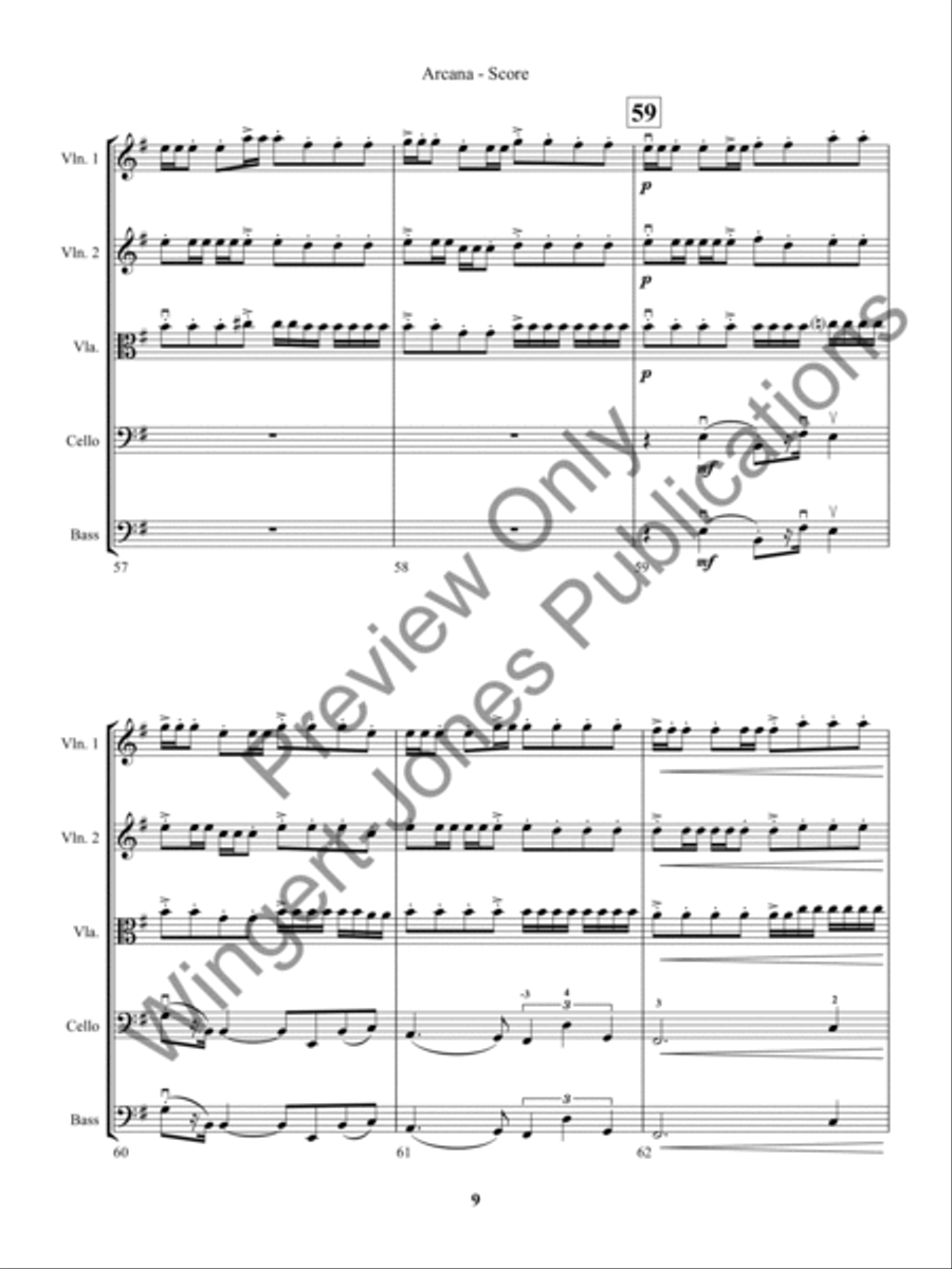 Arcana (Score) String Orchestra scores gallery preview page 12