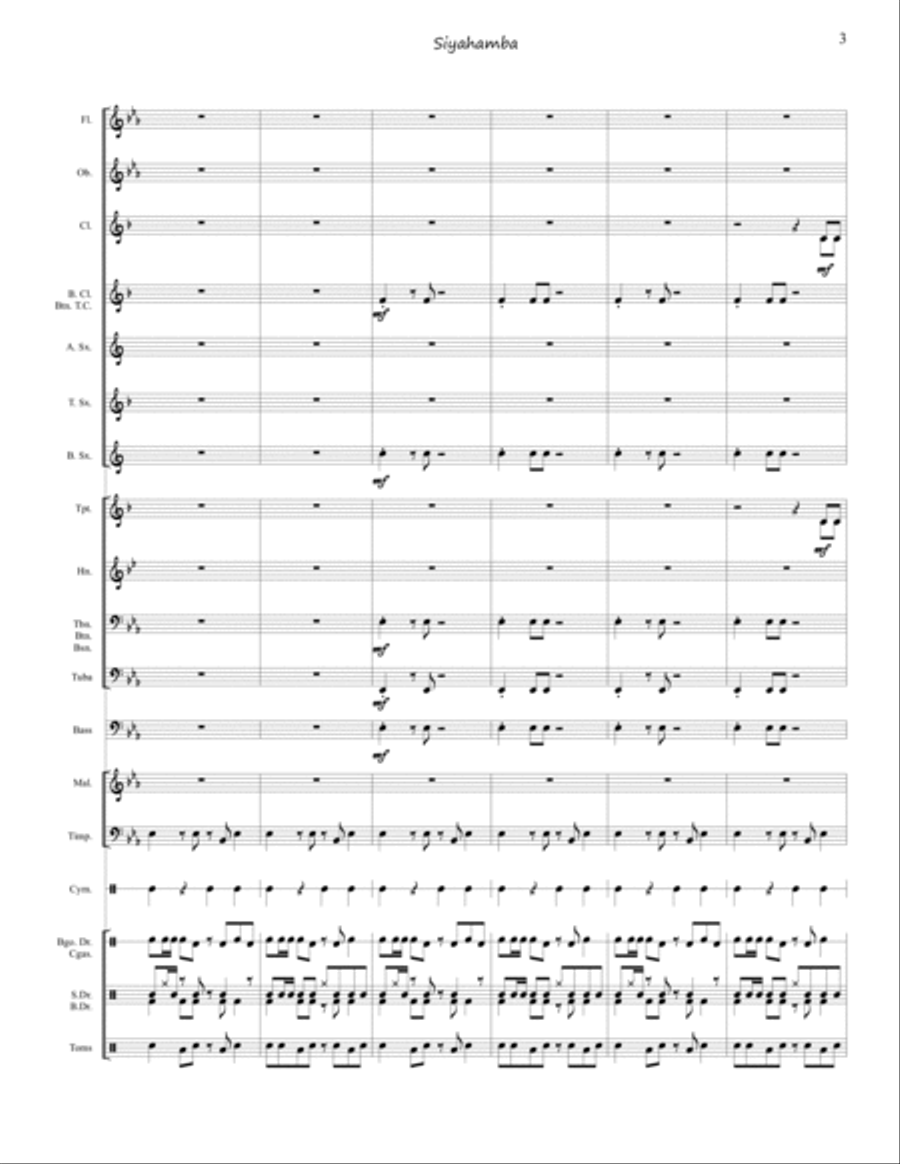 Siyahamba Siyahamba Concert Band scores gallery preview page 4