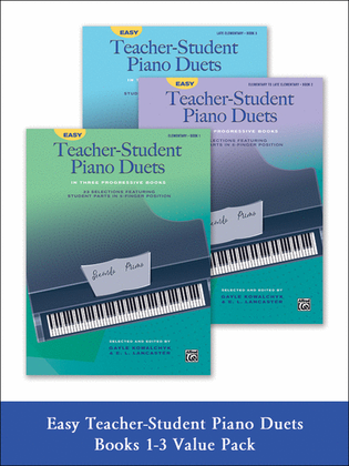 Book cover for Easy Teacher-Student Piano Duets 1-3 (Value Pack)