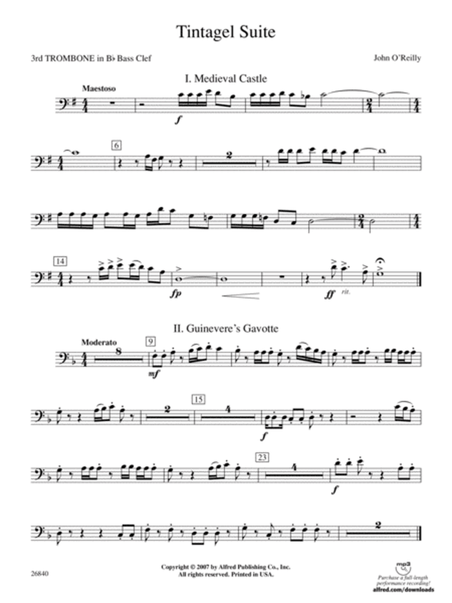Tintagel Suite: (wp) 3rd B-flat Trombone B.C.