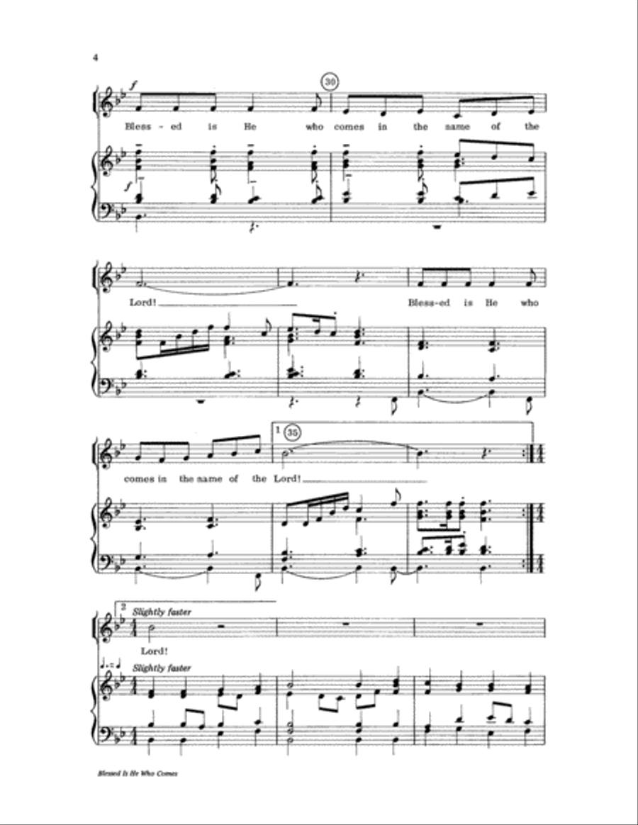 Blessed Is He Who Comes Choir scores gallery preview page 4