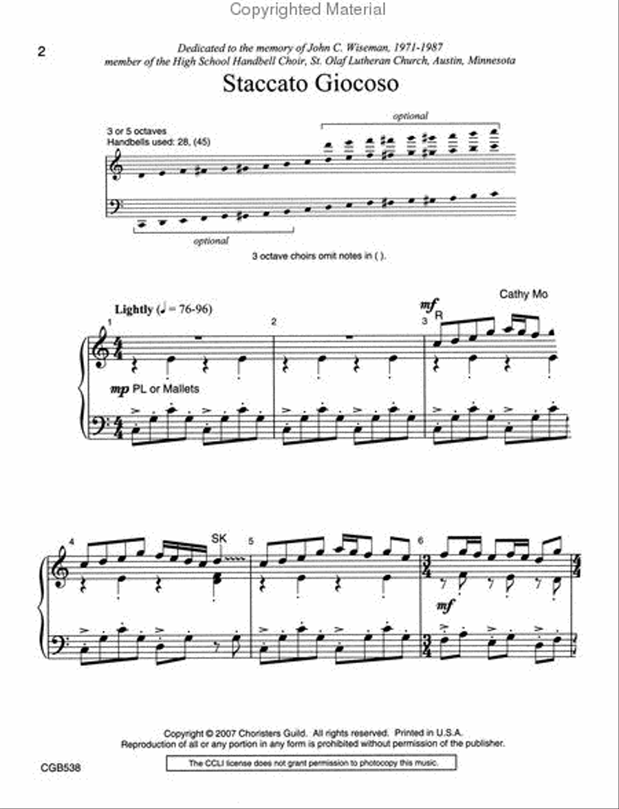 Staccato Giocoso Handbell Choir scores gallery preview page 2