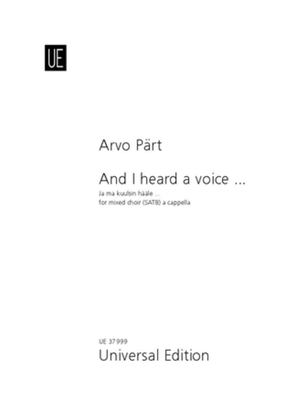 Book cover for And I heard a voice...