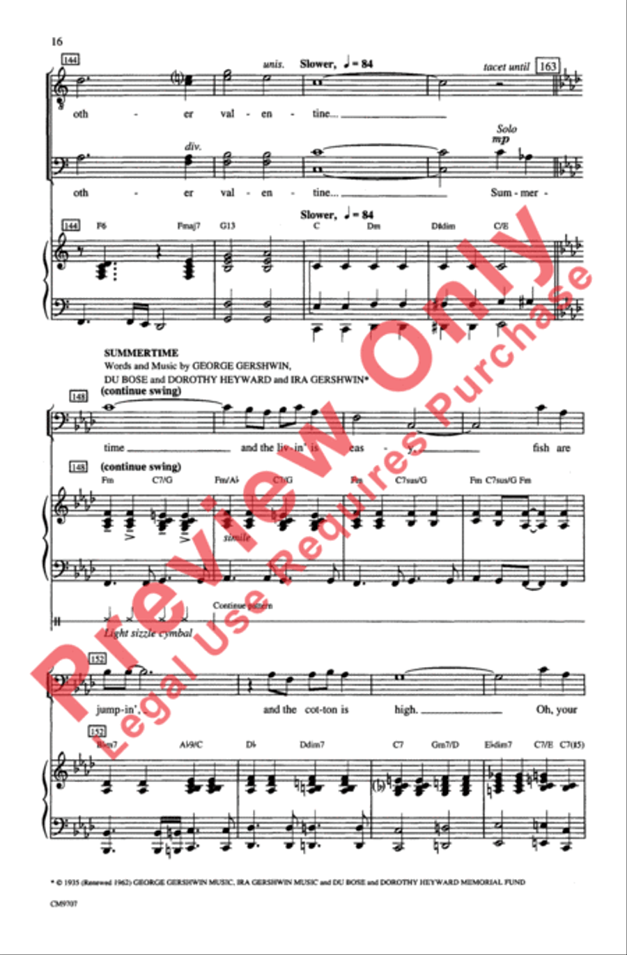 Gershwin Showcase Gershwin Showcase Men's Choir scores gallery preview page 16