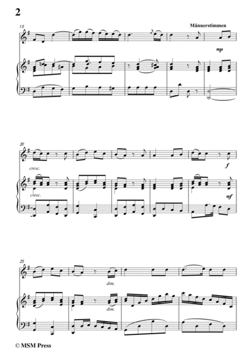 Mozart-Zum Schluβ der logenversammlung,for Flute and Piano image number null