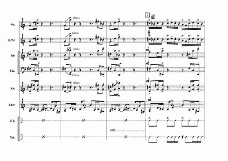 A piece for octet composed in 2000 inspired by traditionnal turkish music Small Ensemble scores gallery preview page 2