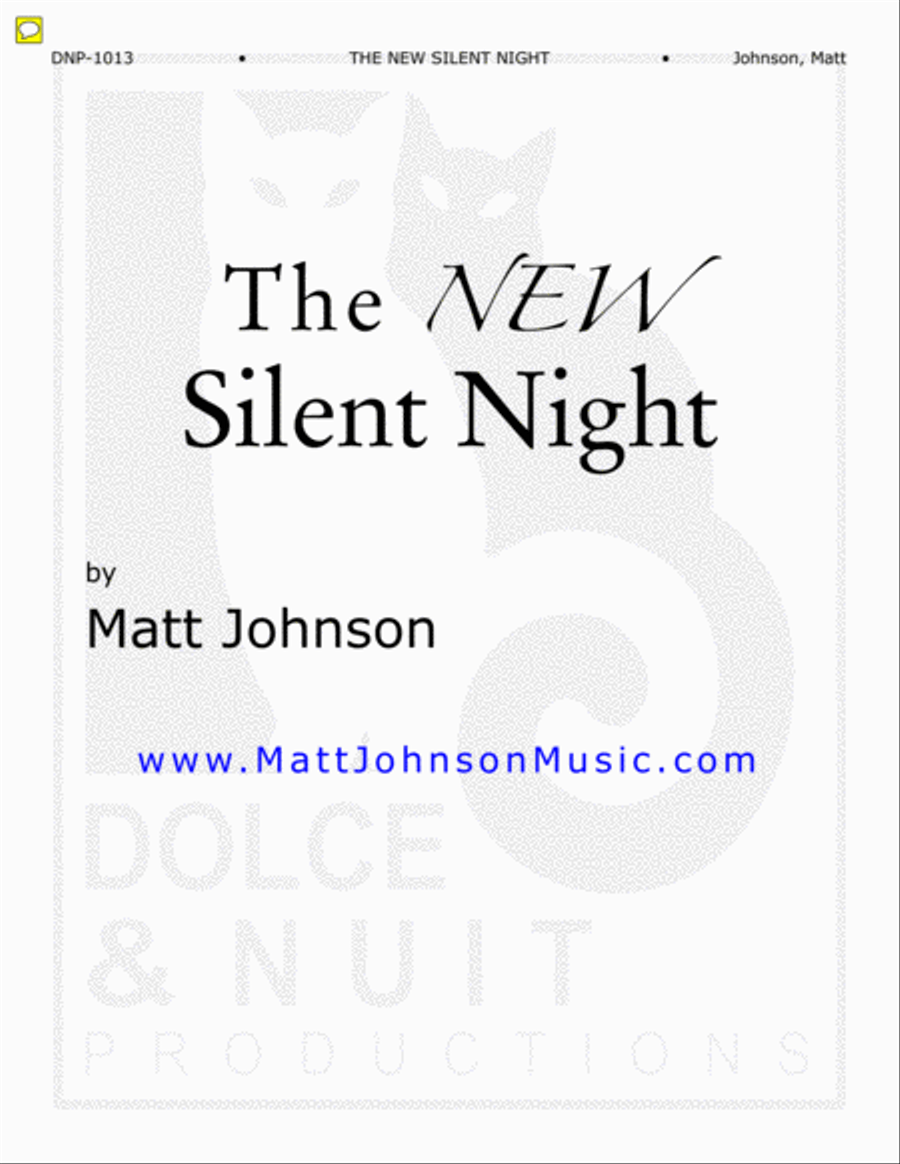 The NEW Silent Night ~ NEW melodic and harmonic adaptation Medium Voice scores gallery preview page 1